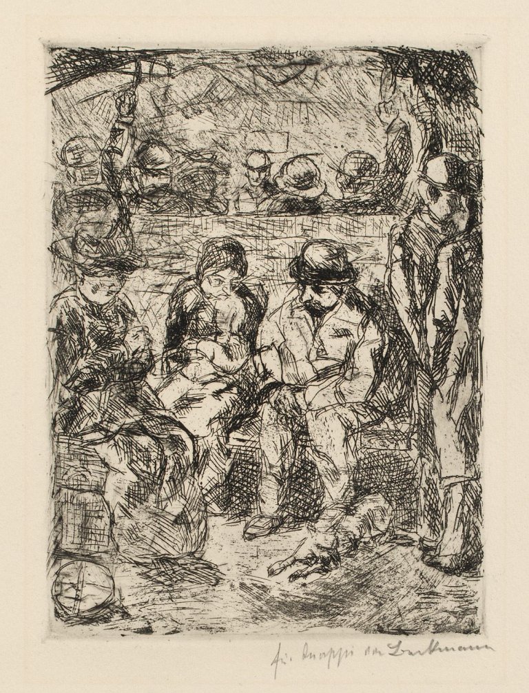 Auf diesem Bild ist das folgende Kunstwerk zu sehen: Max Beckmann. „Vierte Klasse II“. 1913.
