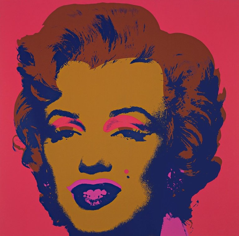 This picture shows the following artwork: Andy Warhol. „Marilyn Monroe“. 1970er Jahre.