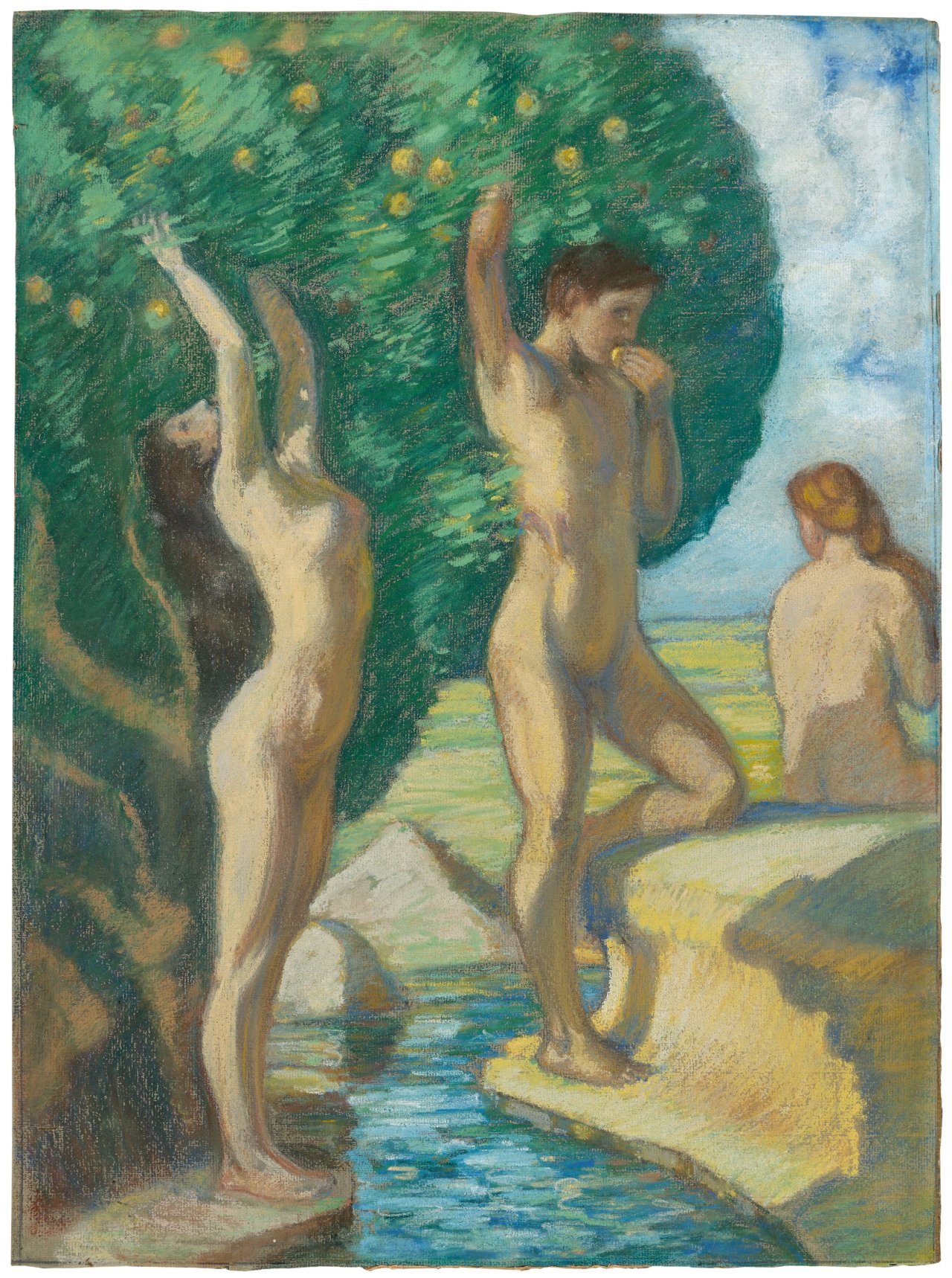 Auf diesem Bild ist das folgende Kunstwerk zu sehen: Ludwig von Hofmann. Idyll. Um 1896.