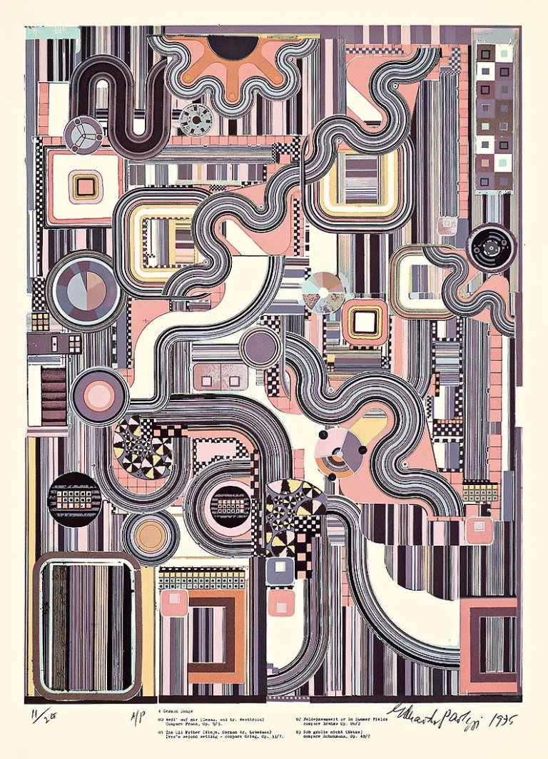 Auf diesem Bild ist das folgende Kunstwerk zu sehen: Eduardo Paolozzi. Aus: „Calcium Light Night”. 1974/77.