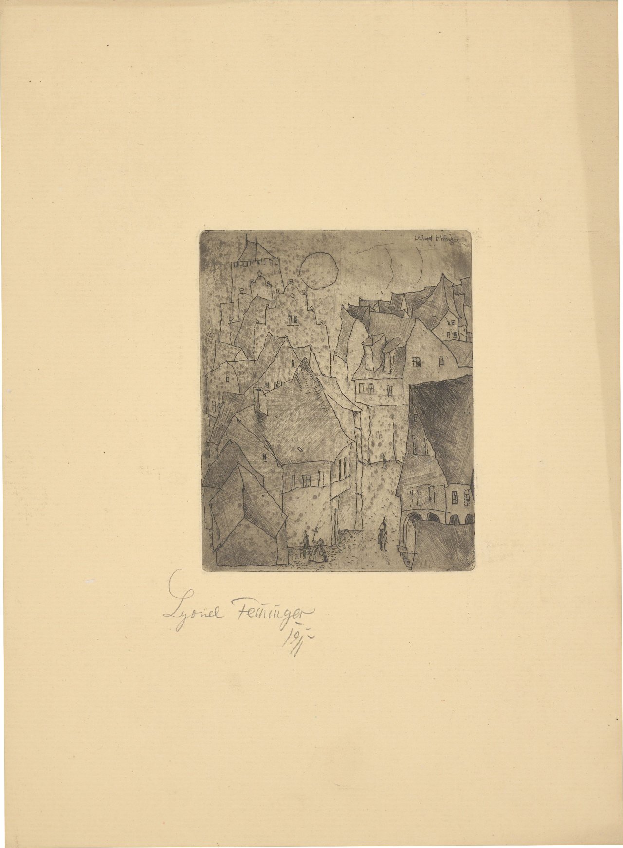 This picture shows the following artwork: Lyonel Feininger. ”Die aufgehende Sonne”. 1910/11.