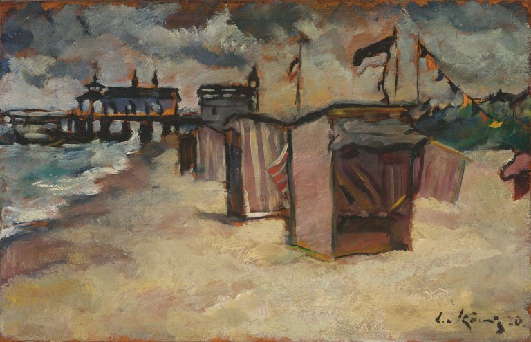 Auf diesem Bild ist das folgende Kunstwerk zu sehen: Leo von König. „Gewitter am Strand“. 1920.