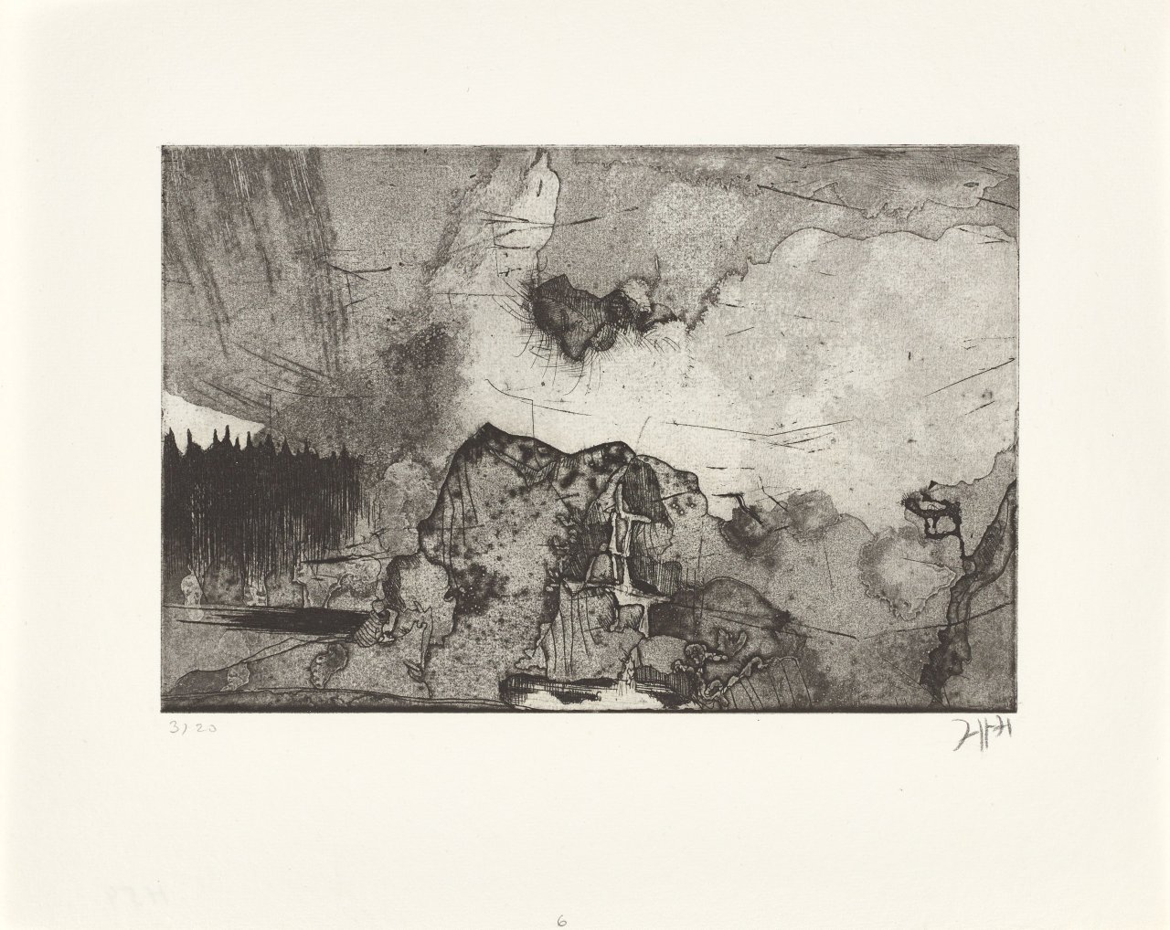 Auf diesem Bild ist das folgende Kunstwerk zu sehen: Horst Janssen. „Froschland“. 1970-1973.