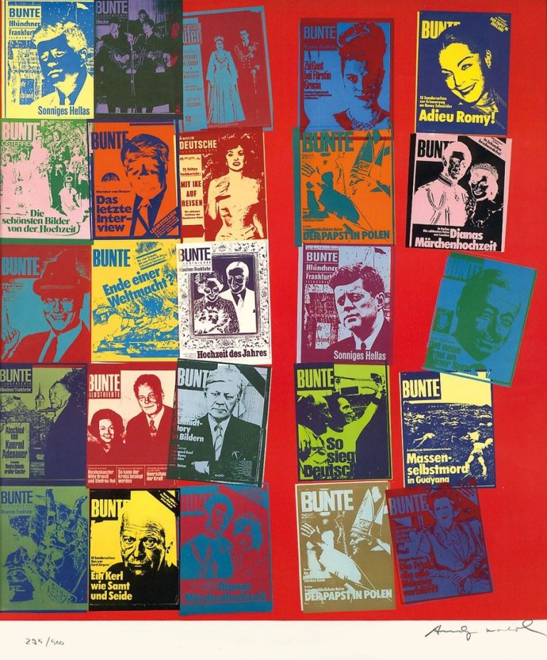This picture shows the following artwork: Andy Warhol. „Magazine and History“. 1983.