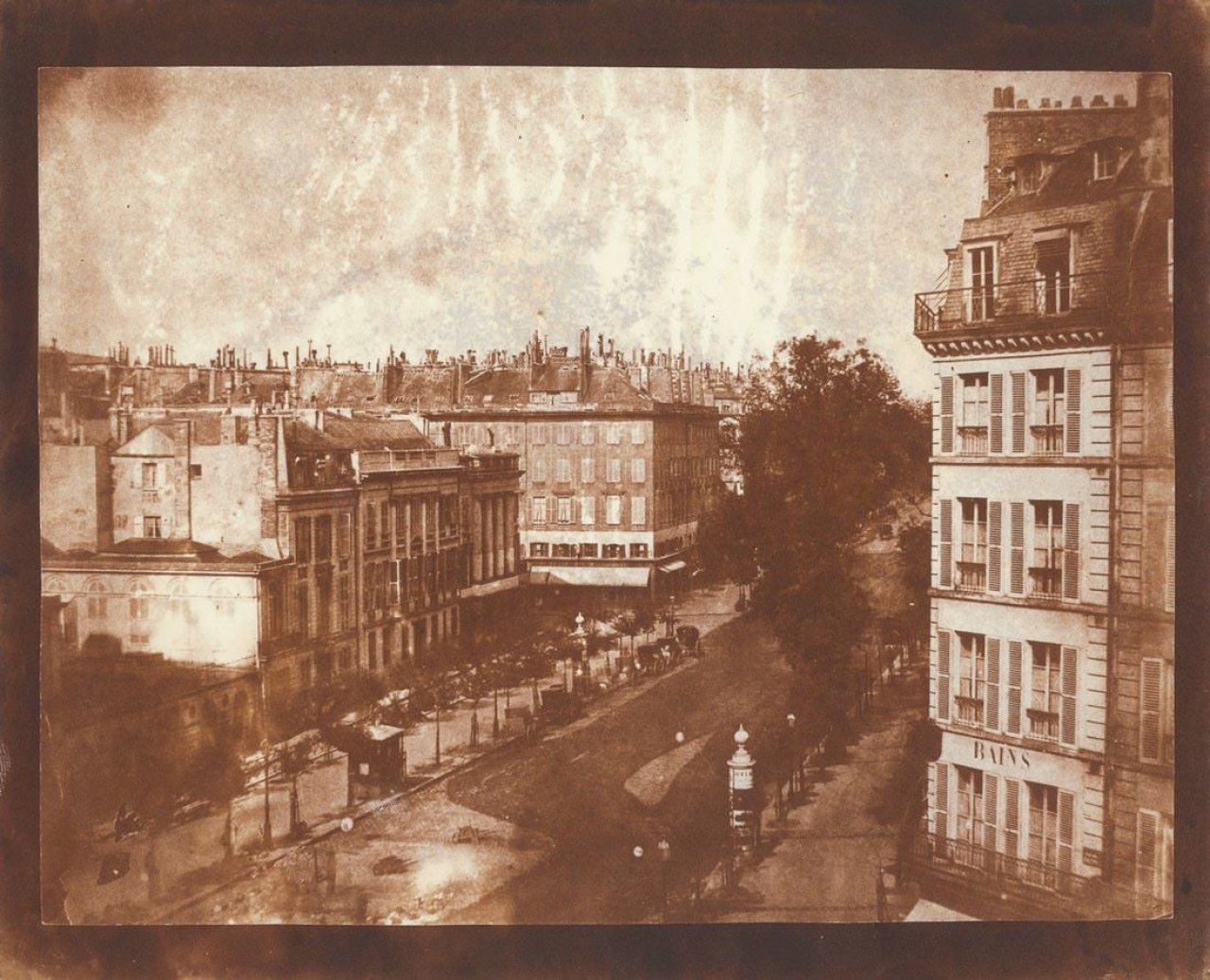 Auf diesem Bild ist das folgende Kunstwerk zu sehen: William Henry Fox Talbot. The Boulevards of Paris. 1843.
