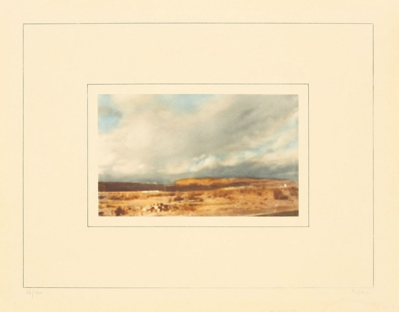Auf diesem Bild ist das folgende Kunstwerk zu sehen: Gerhard Richter. Aus: „Kanarische Landschaften I“. 1971.