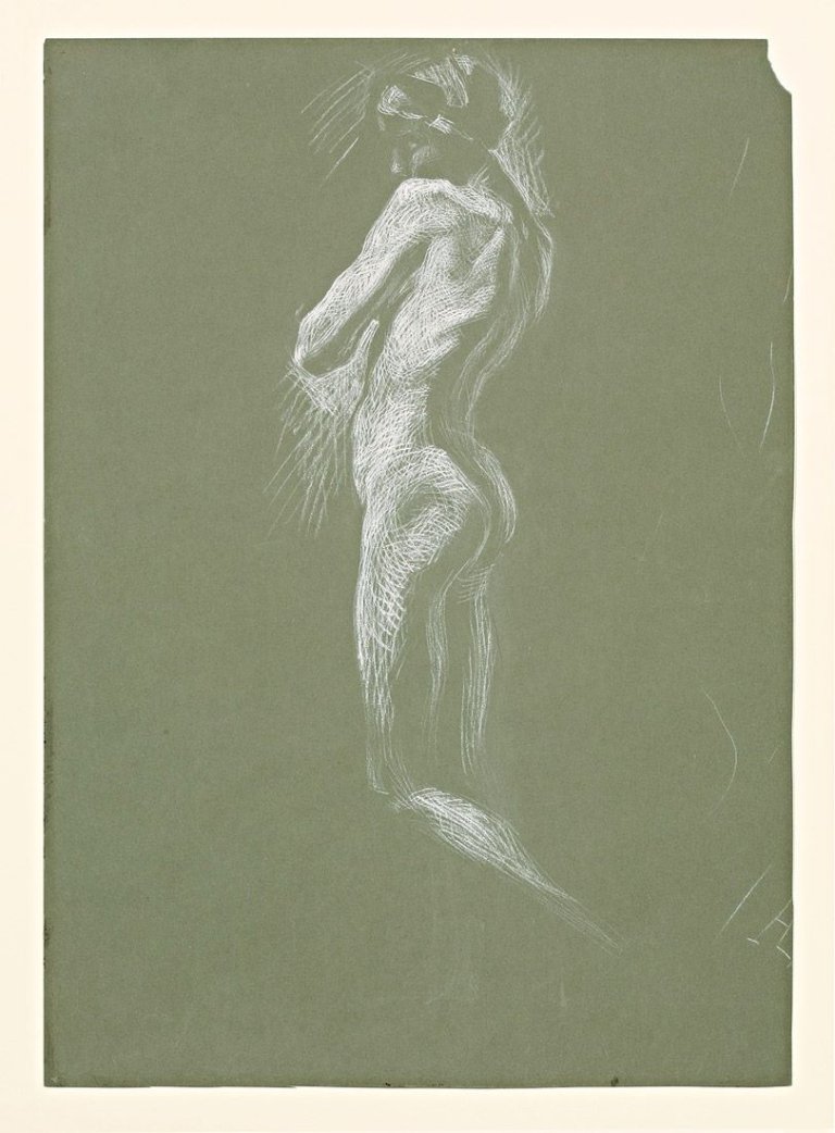 Auf diesem Bild ist das folgende Kunstwerk zu sehen: Max Klinger. Weiblicher Akt. 1906.