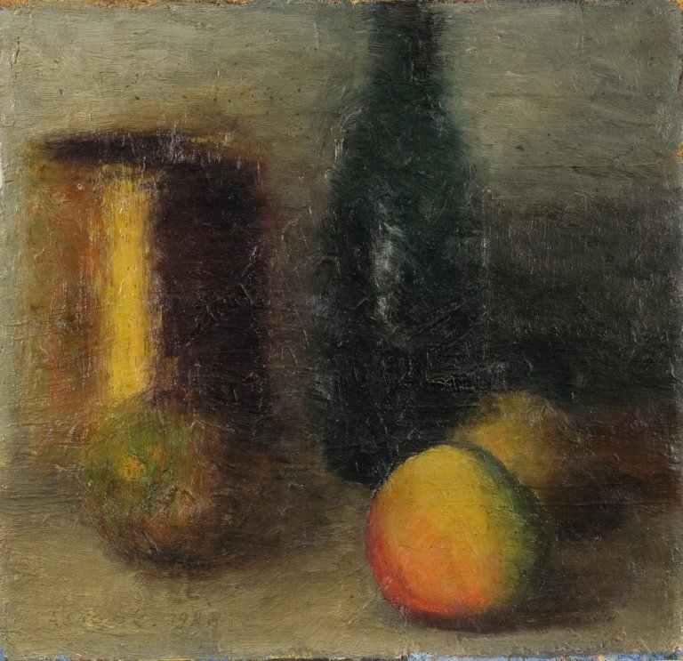 Auf diesem Bild ist das folgende Kunstwerk zu sehen: Arthur Segal. Stilleben. 1928.