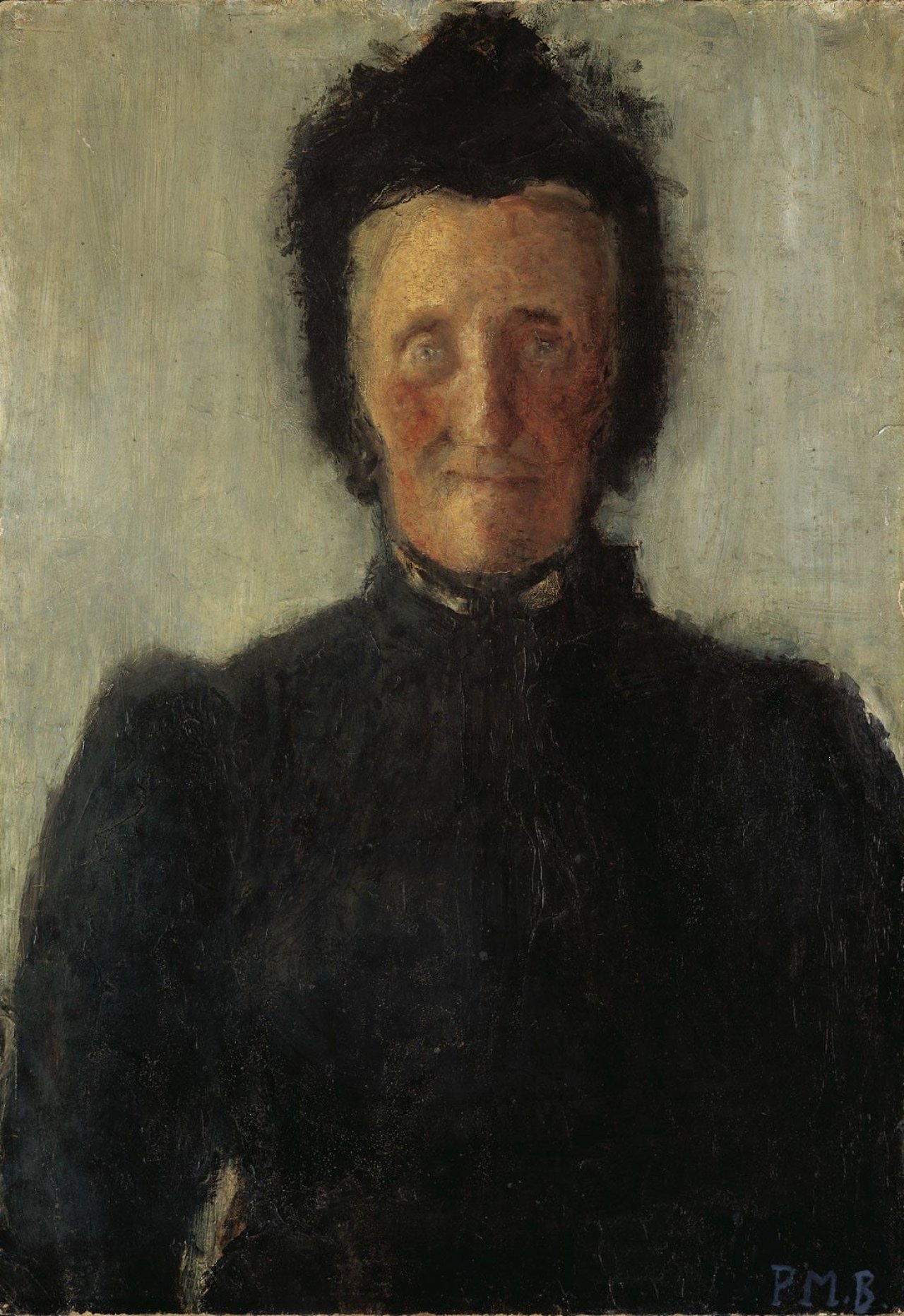 This picture shows the following artwork: Paula Modersohn-Becker. „Brustbild einer alten Frau mit Haube“. 1897/98.