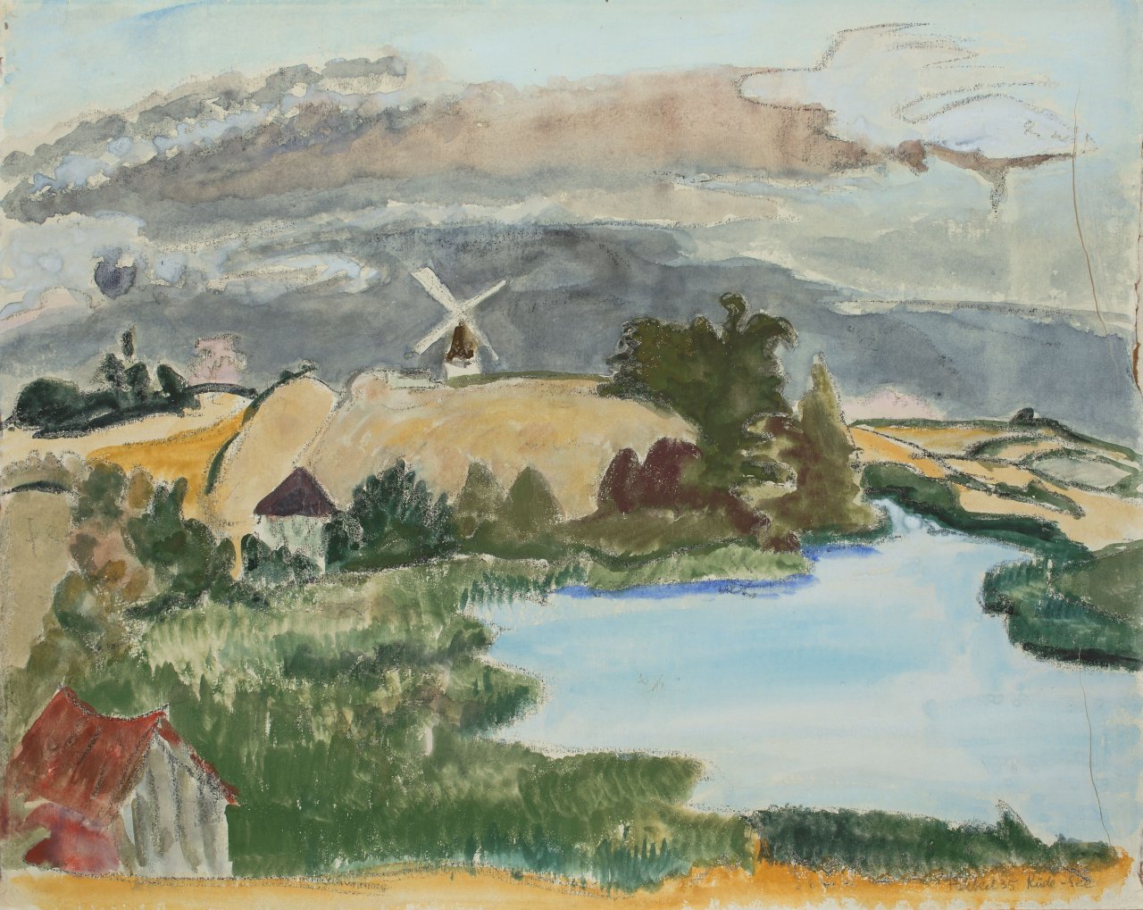 Auf diesem Bild ist das folgende Kunstwerk zu sehen: Erich Heckel. „Rüde-See“. 1935.