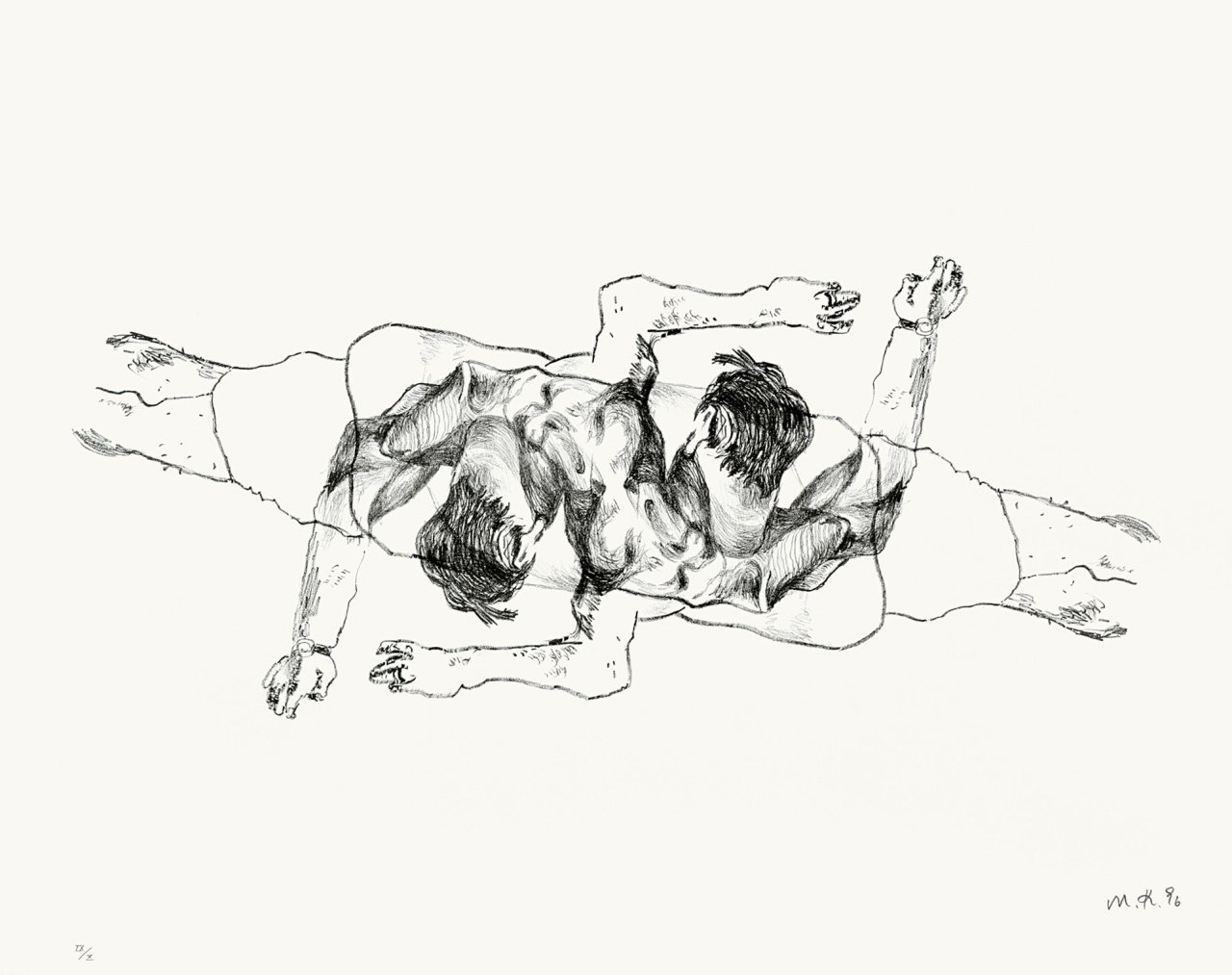 Auf diesem Bild ist das folgende Kunstwerk zu sehen: Martin Kippenberger. Aus: „Das Floß der Medusa“. 1996.
