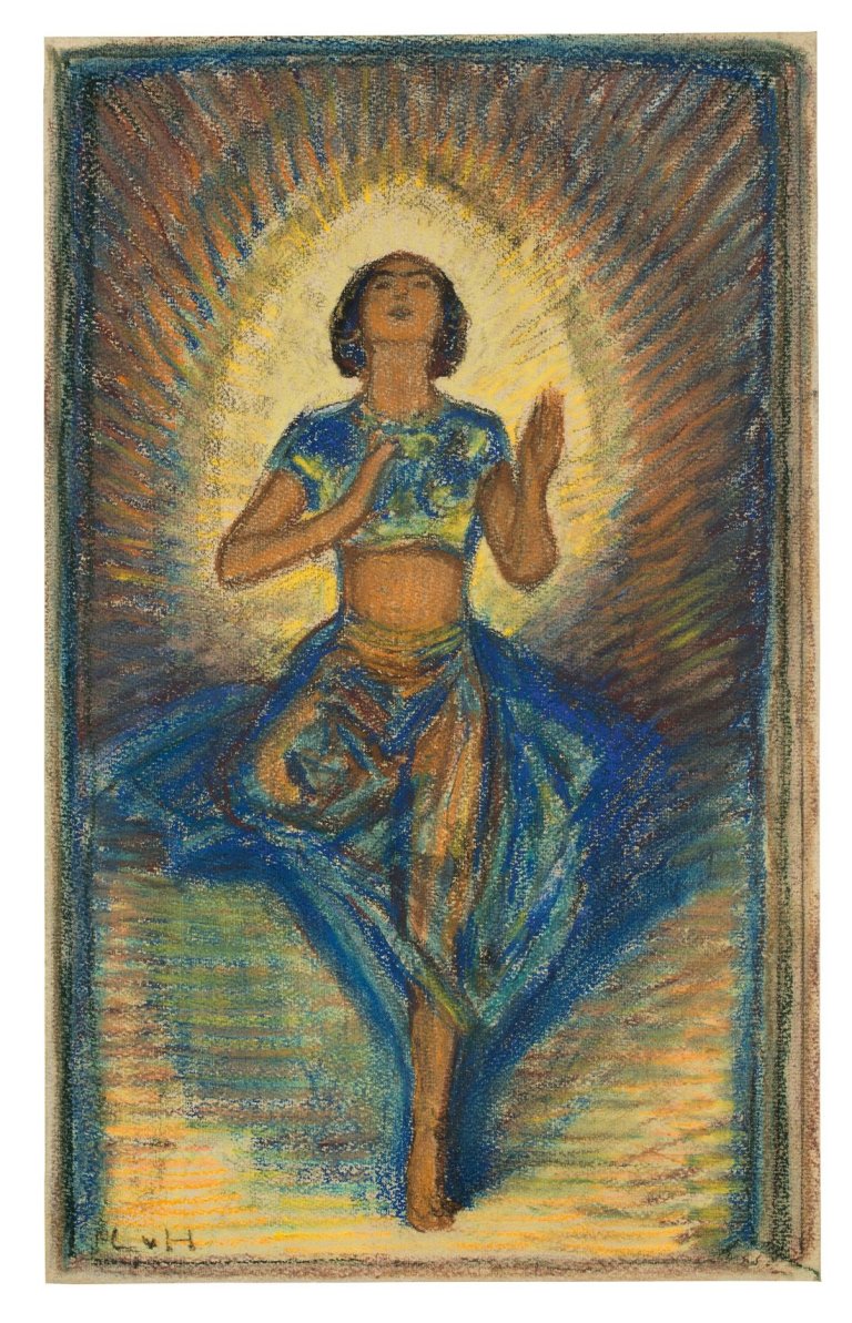 Auf diesem Bild ist das folgende Kunstwerk zu sehen: Ludwig von Hofmann. Die Tänzerin Ruth St. Denis. Um 1906/07.