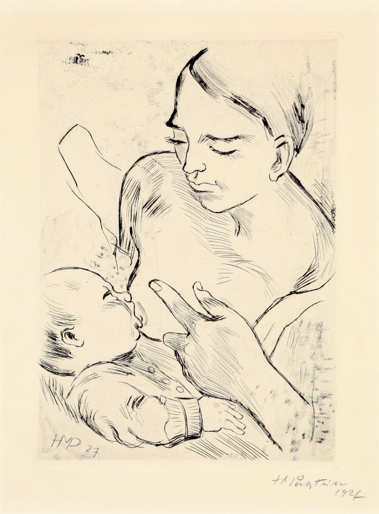 Auf diesem Bild ist das folgende Kunstwerk zu sehen: Max Pechstein. „Stillende Mutter“. 1927.