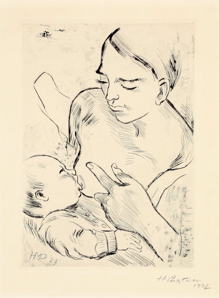 Auf diesem Bild ist das folgende Kunstwerk zu sehen: Max Pechstein. „Stillende Mutter“. 1927.