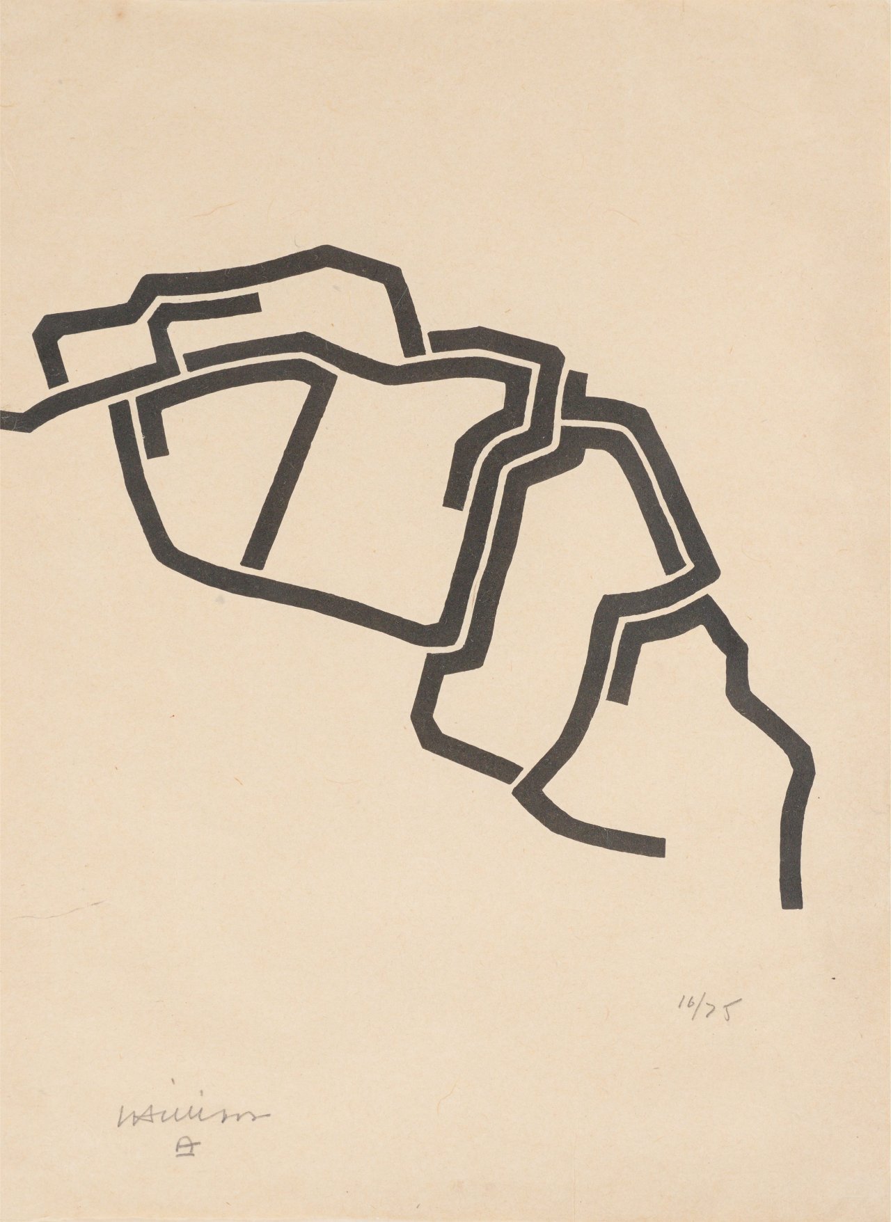 Auf diesem Bild ist das folgende Kunstwerk zu sehen: Eduardo Chillida. „Egimen“. 1969.