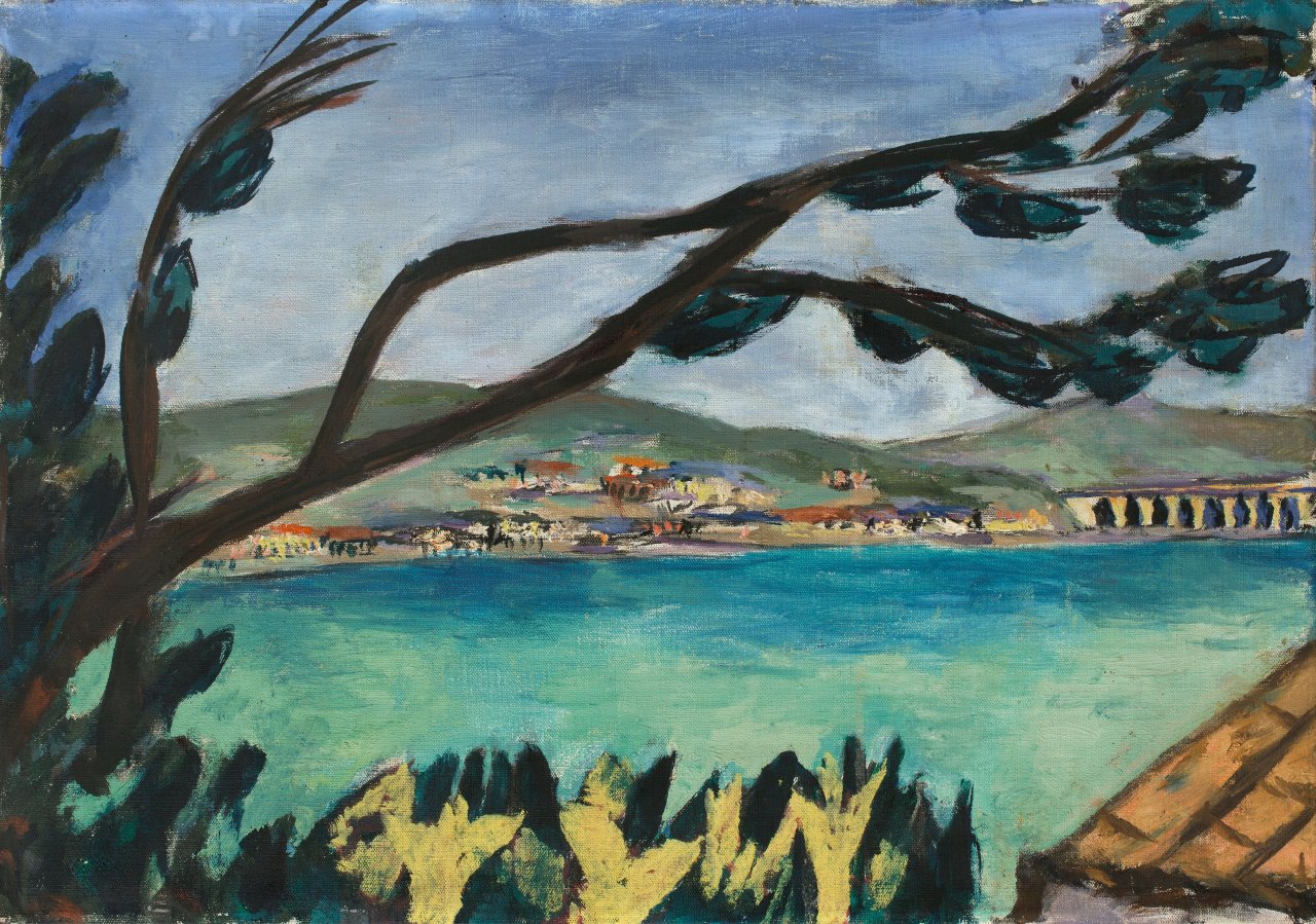 Auf diesem Bild ist das folgende Kunstwerk zu sehen: Max Beckmann. „Kleine Landschaft aus Bandol“. 1938.