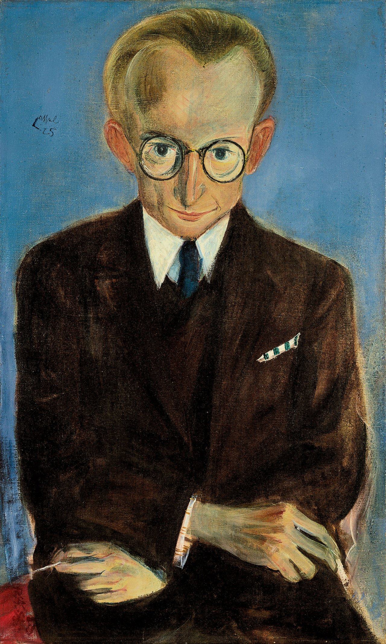 Auf diesem Bild ist das folgende Kunstwerk zu sehen: Pol (Paul) Cassel. Bildnis Paul Fechter. 1925.