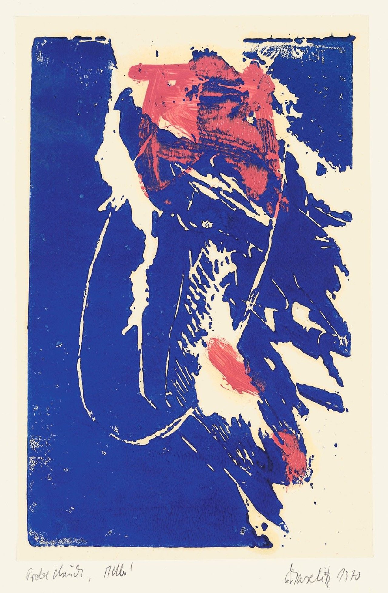This picture shows the following artwork: Georg Baselitz. „Ohne Titel“. 1970.