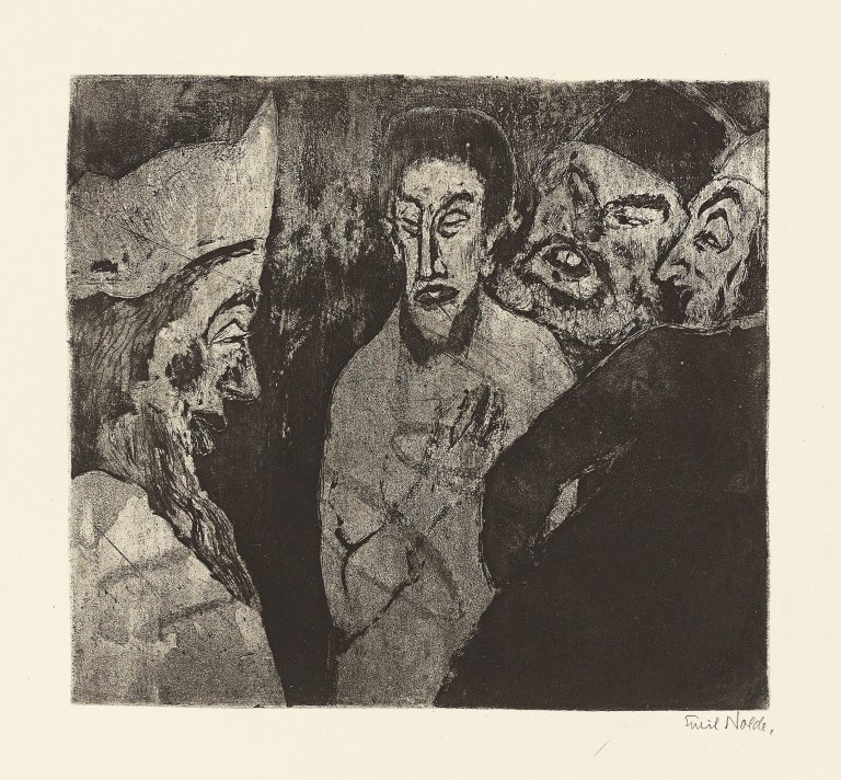 This picture shows the following artwork: Emil Nolde. ”Schriftgelehrte”. 1911.