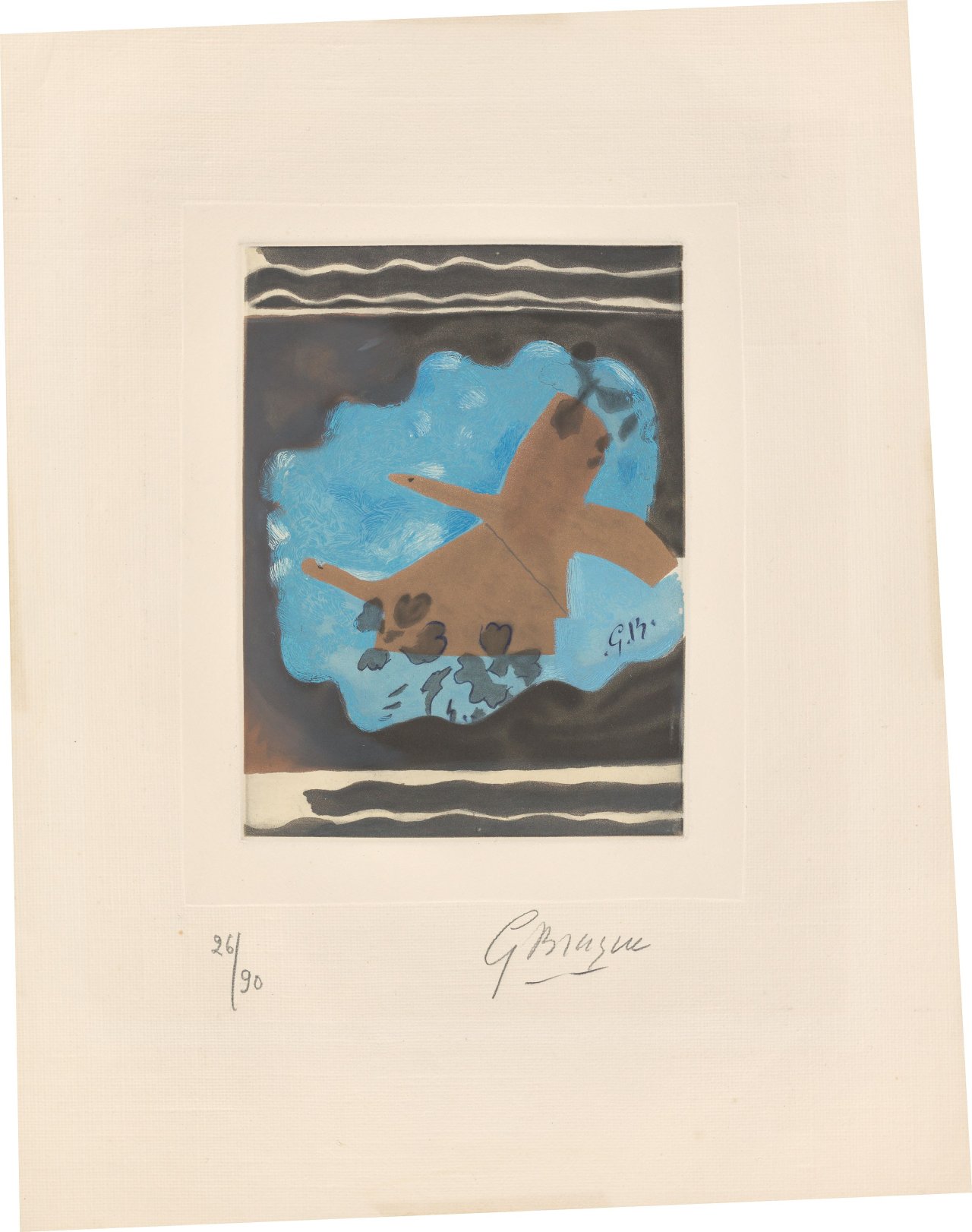 This picture shows the following artwork: Georges Braque. ”Migration (Abzug der Zugvögel)”. 1962.