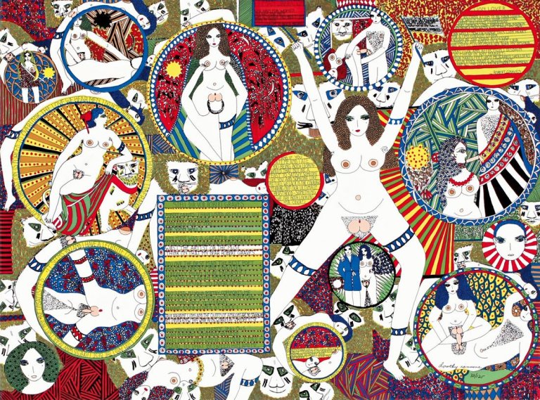 This picture shows the following artwork: Dorothy Iannone. Human Liberation.