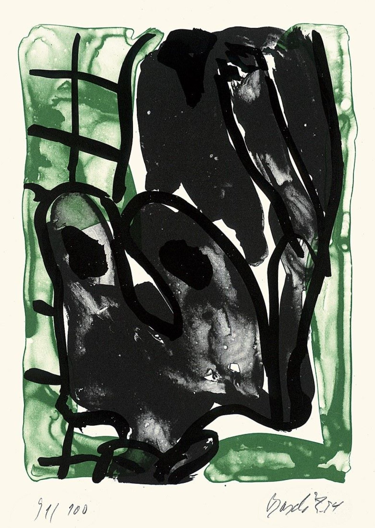 This picture shows the following artwork: Georg Baselitz. Ohne Titel. 1994.