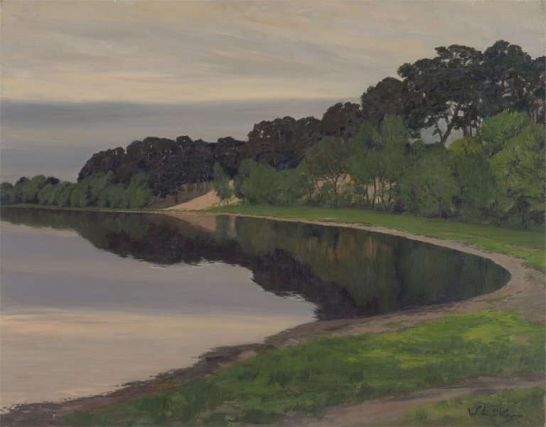 Auf diesem Bild ist das folgende Kunstwerk zu sehen: Walter Leistikow. Märkischer See.