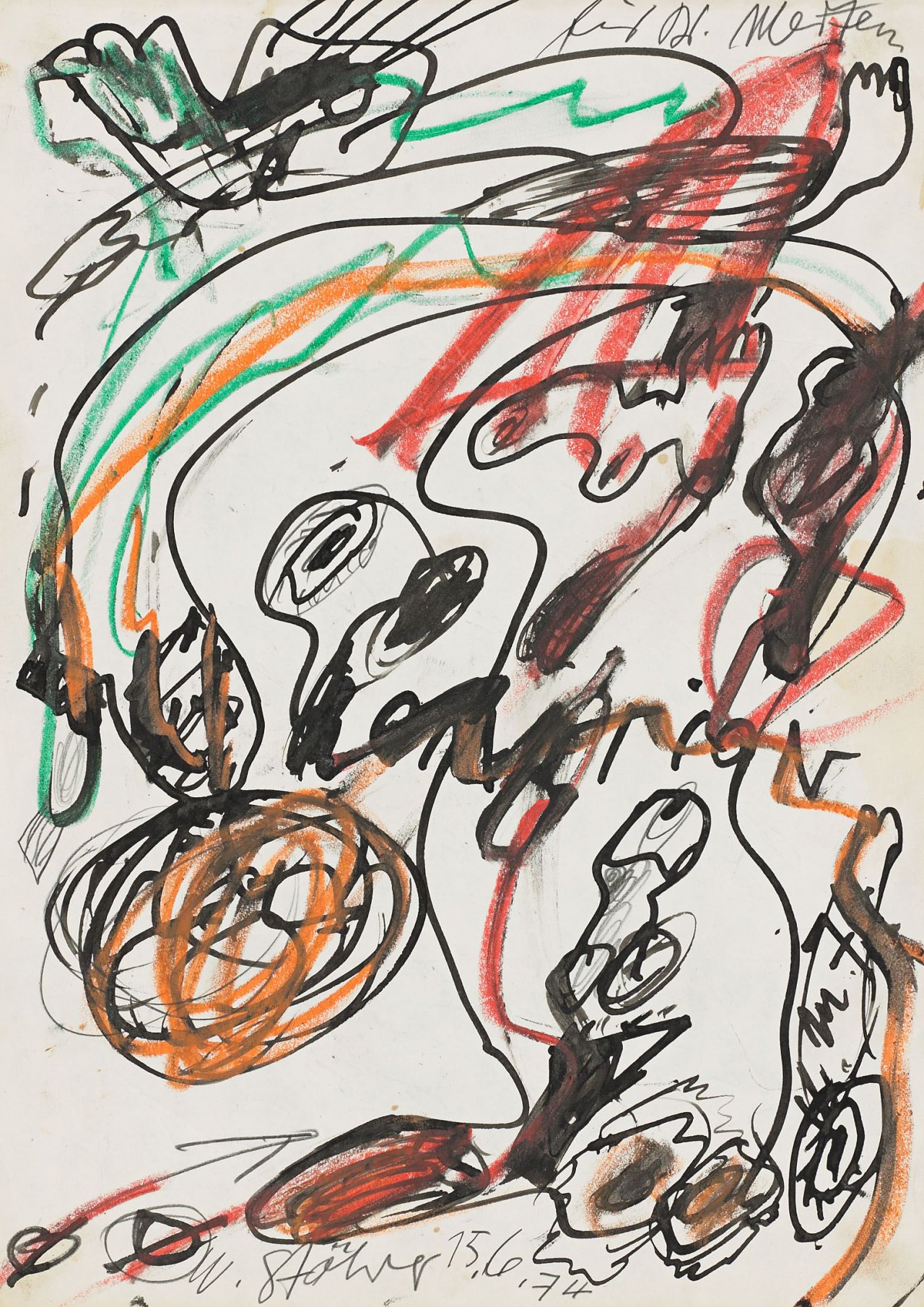 Auf diesem Bild ist das folgende Kunstwerk zu sehen: Walter Stöhrer. Ohne Titel. 1974.
