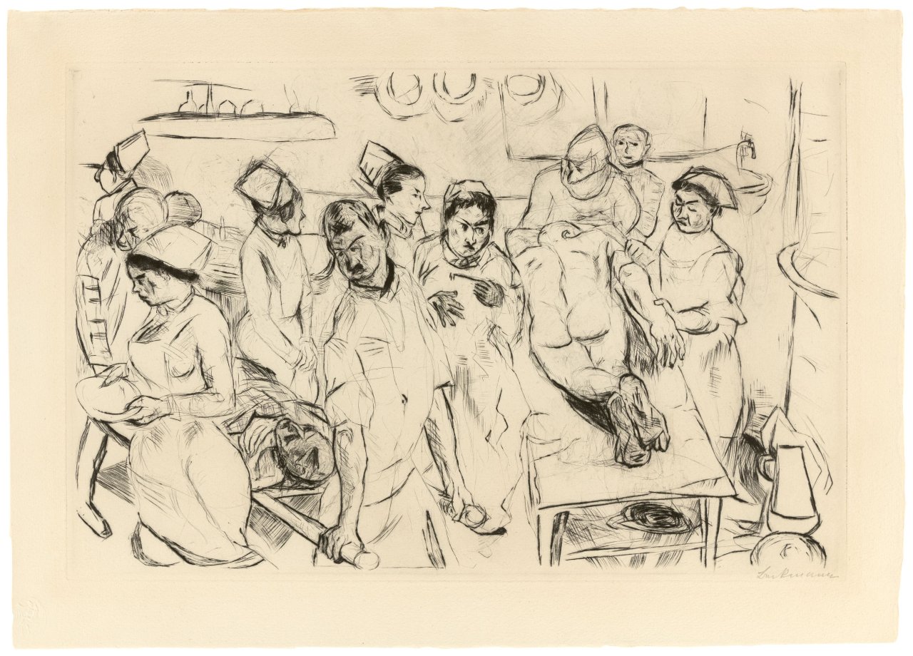 Auf diesem Bild ist das folgende Kunstwerk zu sehen: Max Beckmann. „Große Operation“. Um 1914.