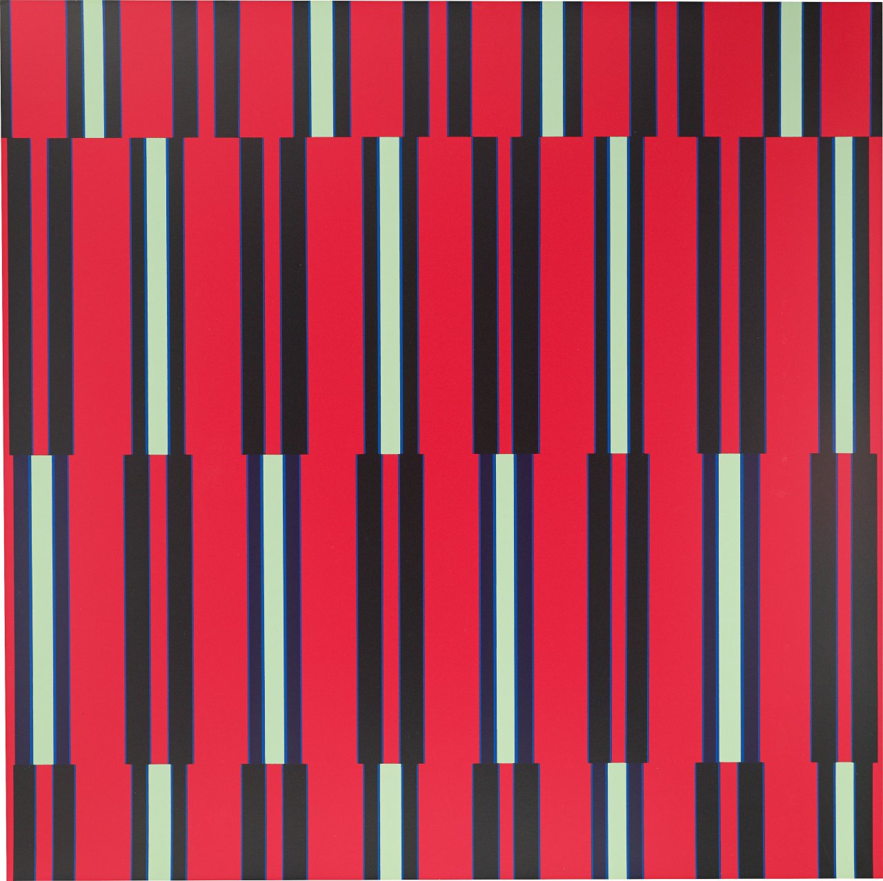 Auf diesem Bild ist das folgende Kunstwerk zu sehen: Günter Fruhtrunk. „Neuer Dreiklang“. 1971.