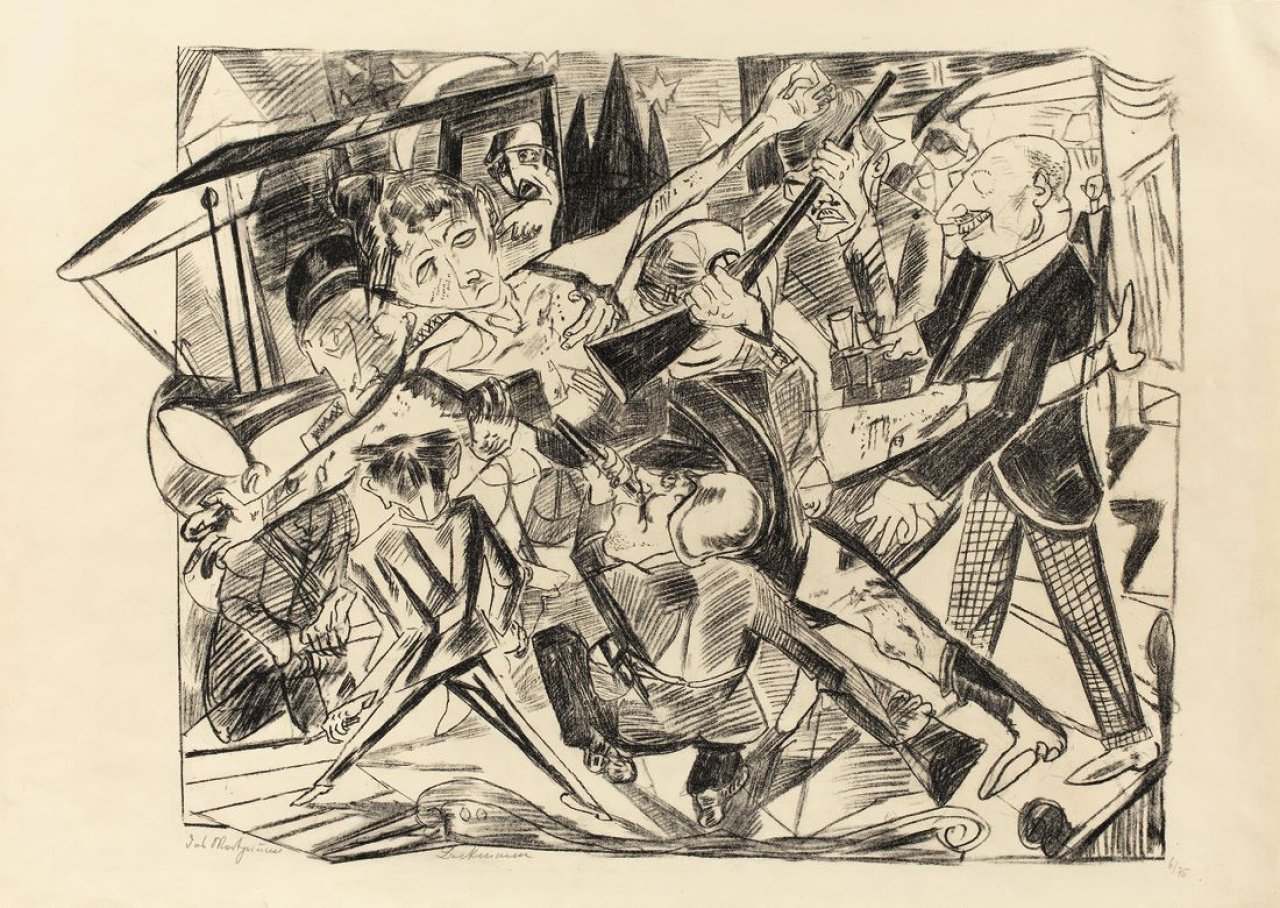 Auf diesem Bild ist das folgende Kunstwerk zu sehen: Max Beckmann. „Das Martyrium“. 1919.