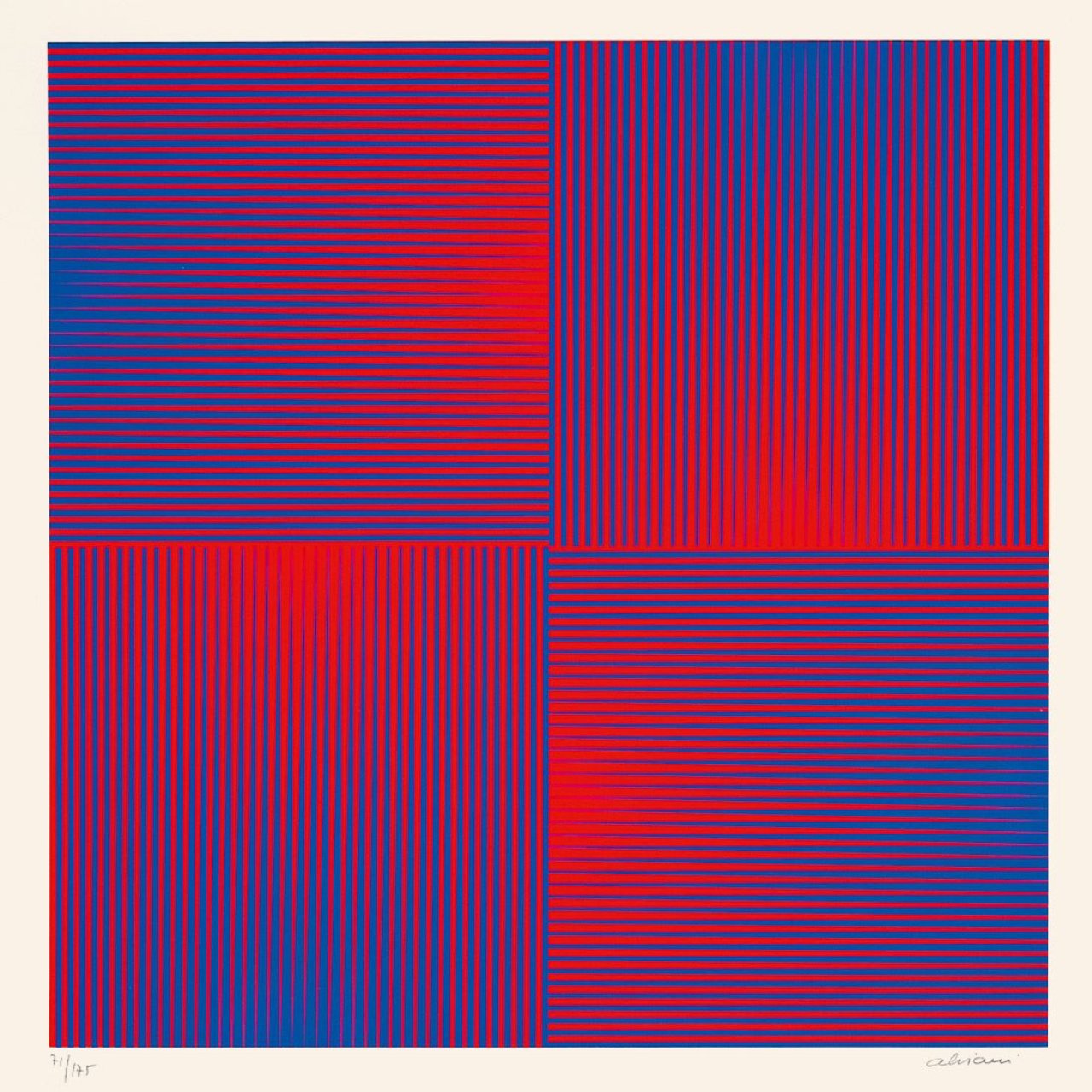Auf diesem Bild ist das folgende Kunstwerk zu sehen: Getulio Alviani. Ohne Titel.