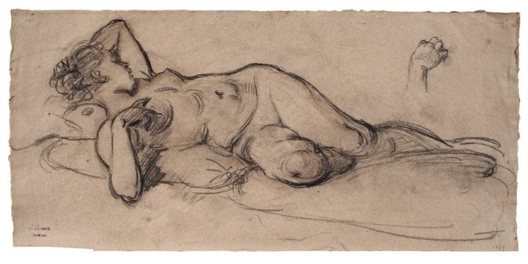 Auf diesem Bild ist das folgende Kunstwerk zu sehen: Ludwig Knaus. Bacchantin. 1879.
