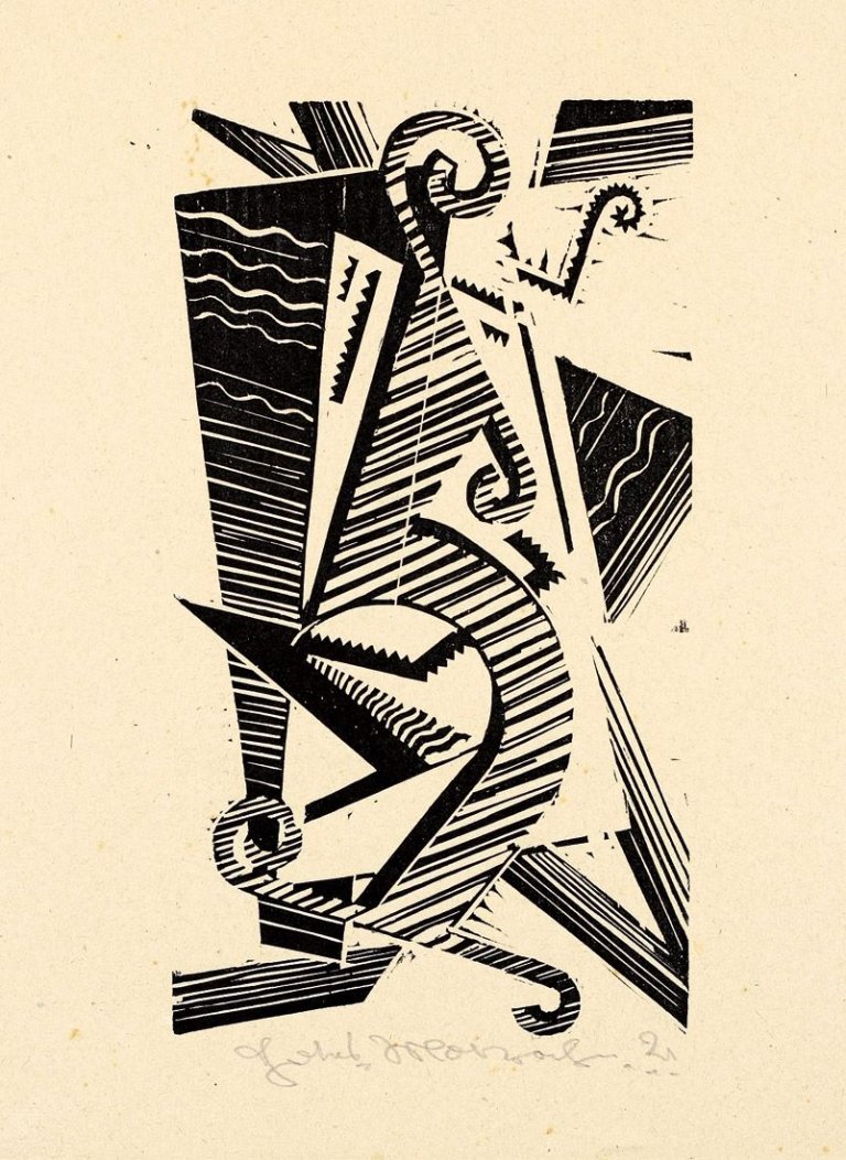 Auf diesem Bild ist das folgende Kunstwerk zu sehen: Johannes Molzahn. „Opus XXXIII“. 1921.