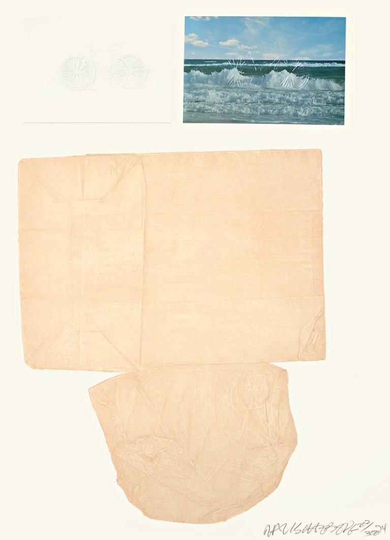 Auf diesem Bild ist das folgende Kunstwerk zu sehen: Robert Rauschenberg. „The Tramp“. 1974.