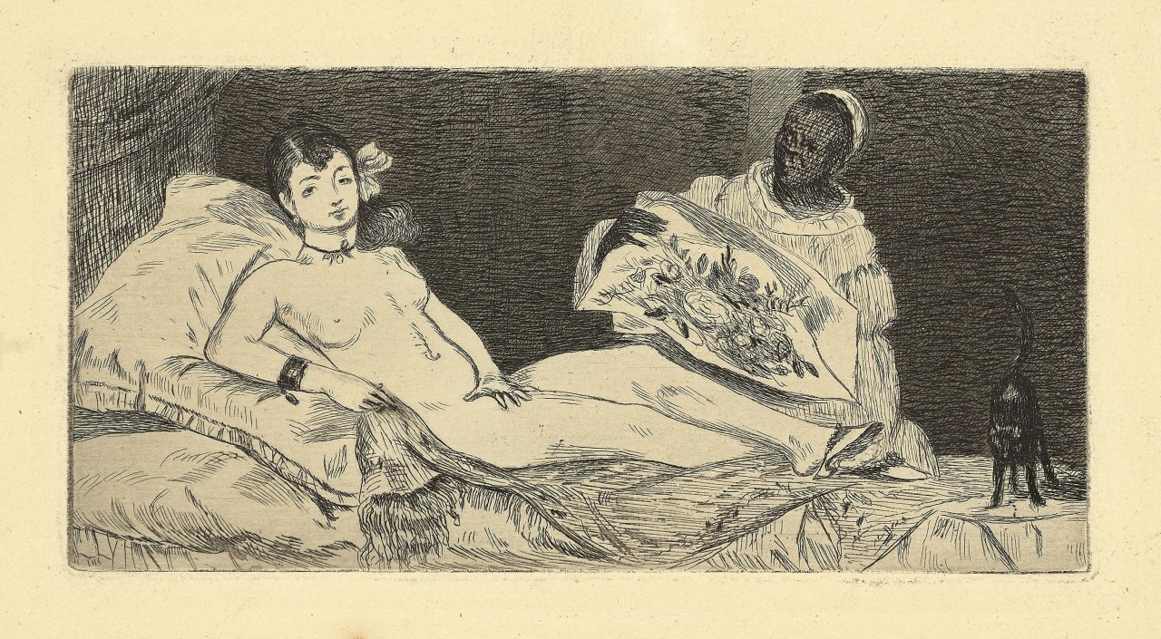 Auf diesem Bild ist das folgende Kunstwerk zu sehen: Édouard Manet. „Olympia (Published plate)“. 1867.