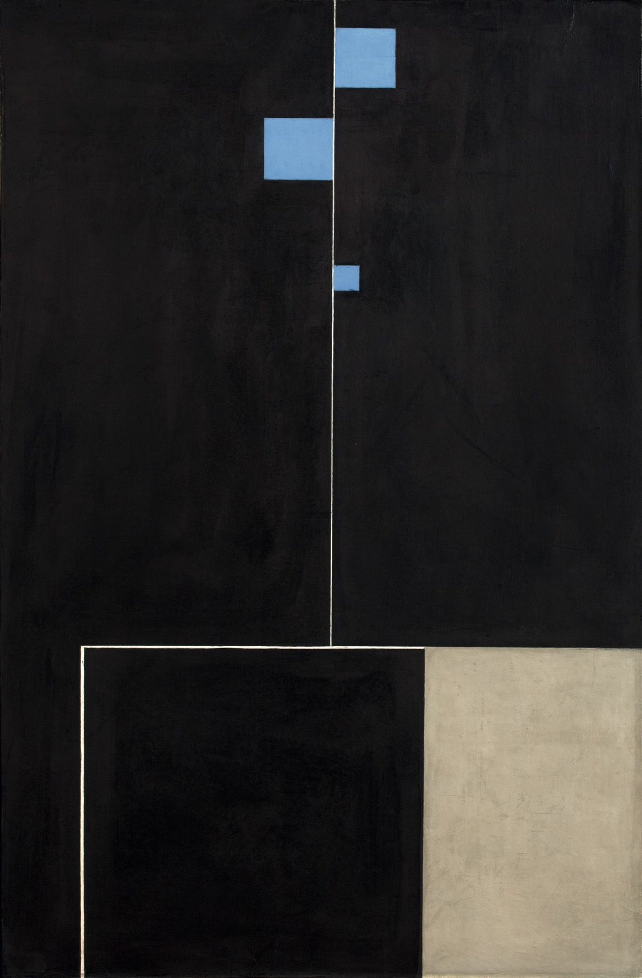 Auf diesem Bild ist das folgende Kunstwerk zu sehen: Carl Buchheister. „Dreiformvariation“. 1928.