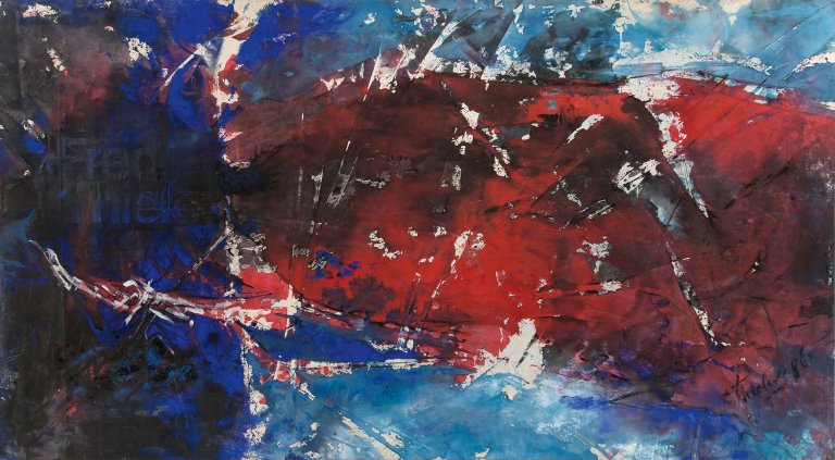 Auf diesem Bild ist das folgende Kunstwerk zu sehen: Fred Thieler. Ohne Titel. 1986.