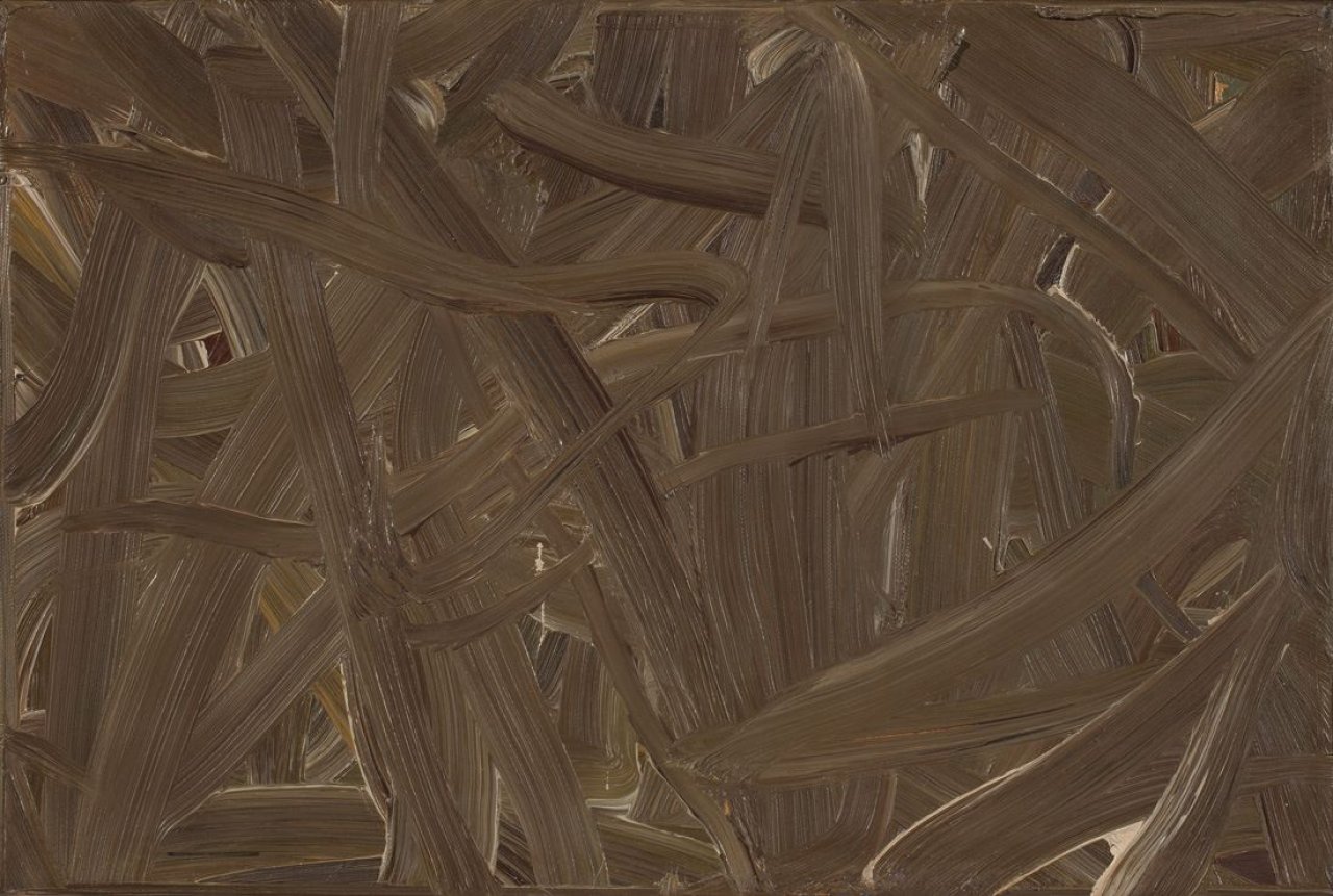 Auf diesem Bild ist das folgende Kunstwerk zu sehen: Gerhard Richter. „Vermalung (Braun)“. 1972.
