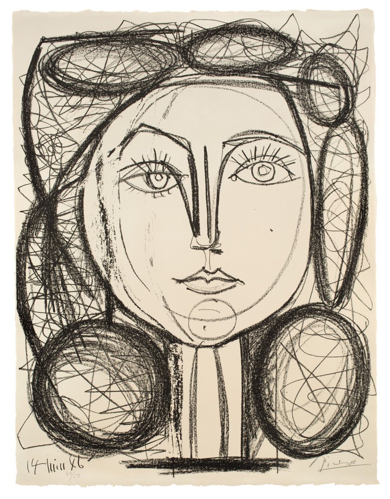Auf diesem Bild ist das folgende Kunstwerk zu sehen: Pablo Picasso. „Francoise“. 1946.