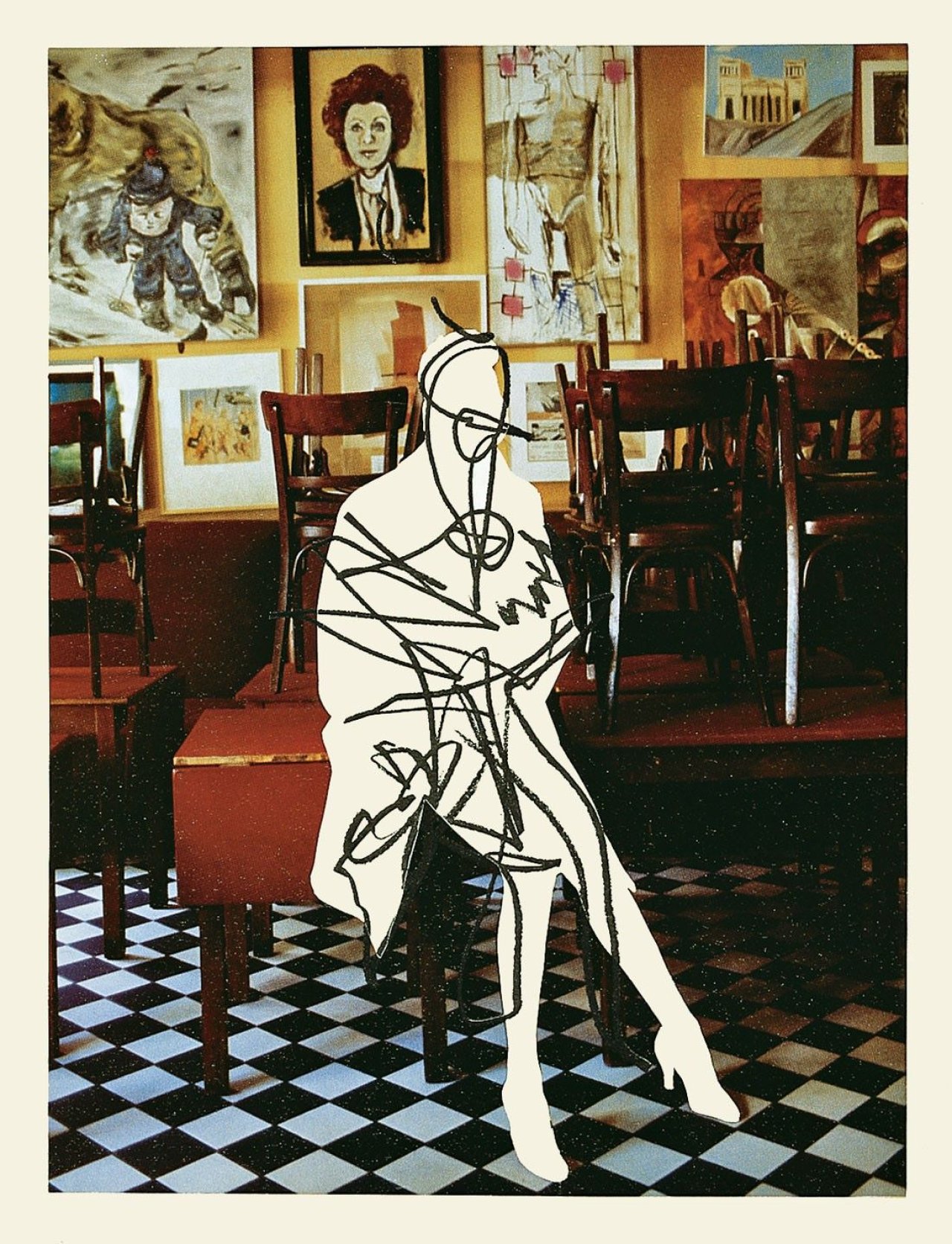 Auf diesem Bild ist das folgende Kunstwerk zu sehen: Martin Kippenberger. „One flew over the Canarybirds Nest“. 1992.