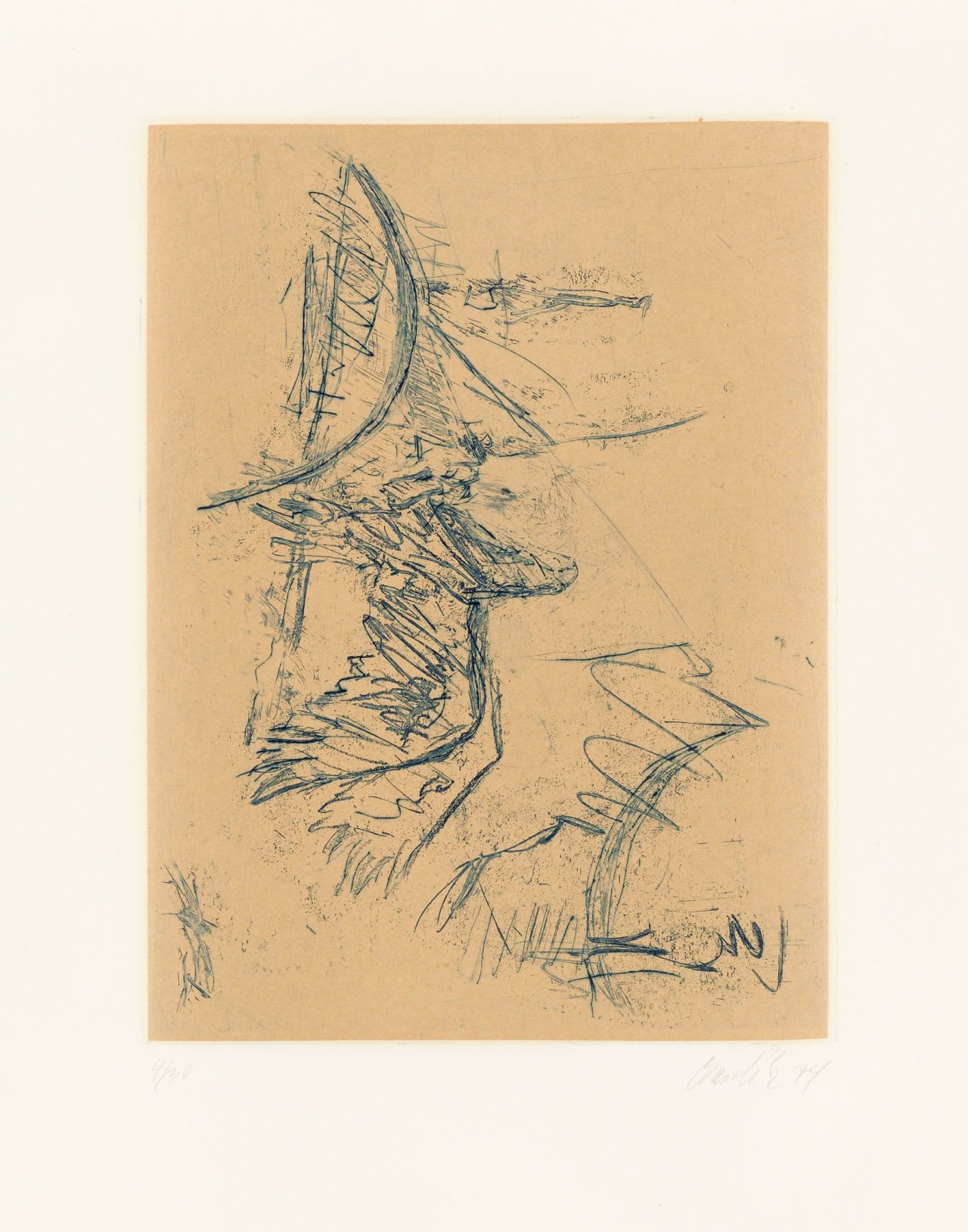 This picture shows the following artwork: Georg Baselitz. „Ohne Titel“. 1974.