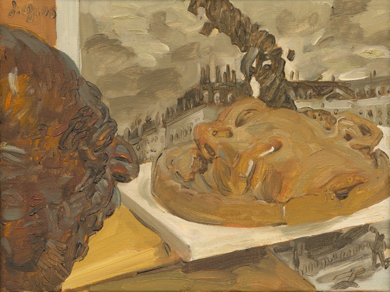 Auf diesem Bild ist das folgende Kunstwerk zu sehen: Johannes Grützke. Ohne Titel (Kunert und Ich). 2006.