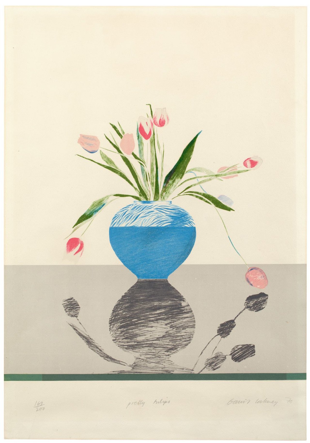 This picture shows the following artwork: David Hockney. „Pretty Tulips“. 1969.