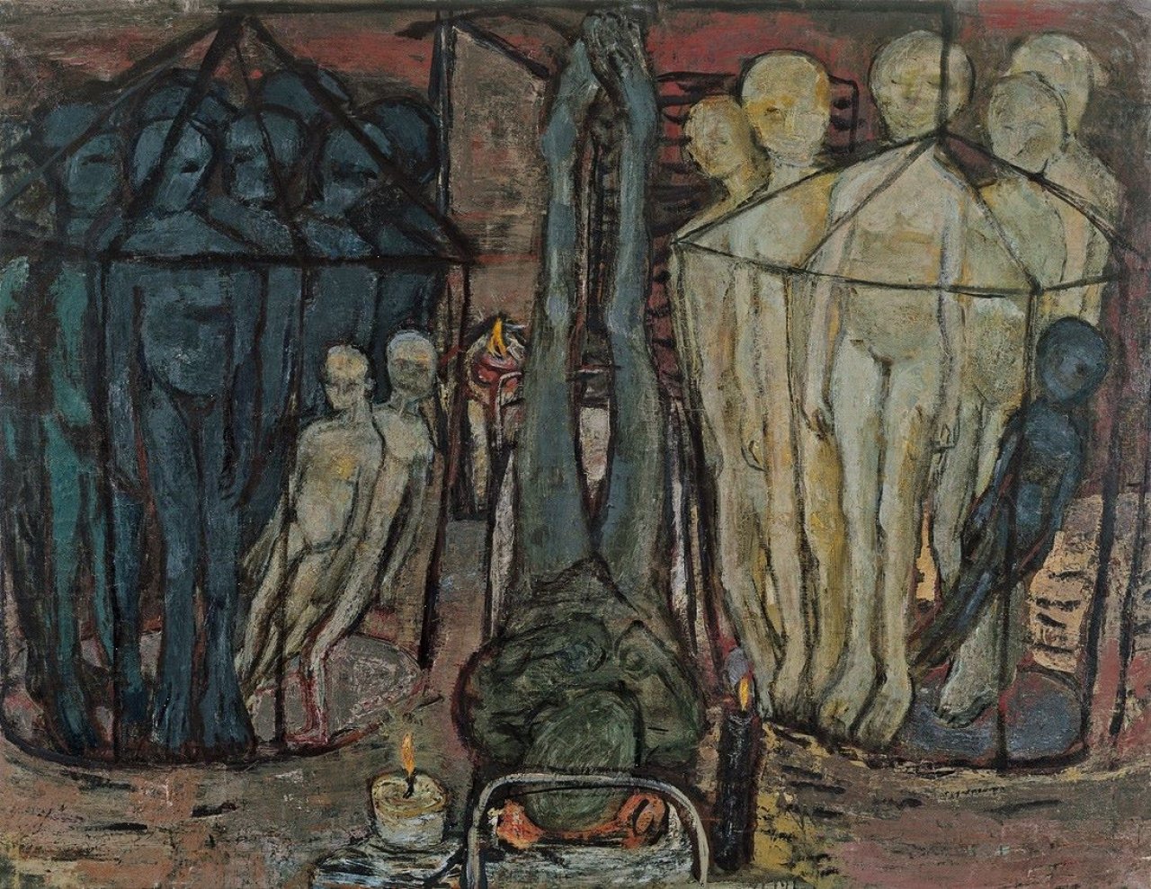 Auf diesem Bild ist das folgende Kunstwerk zu sehen: Gustav Kluge. „Die Waage“. 1990.