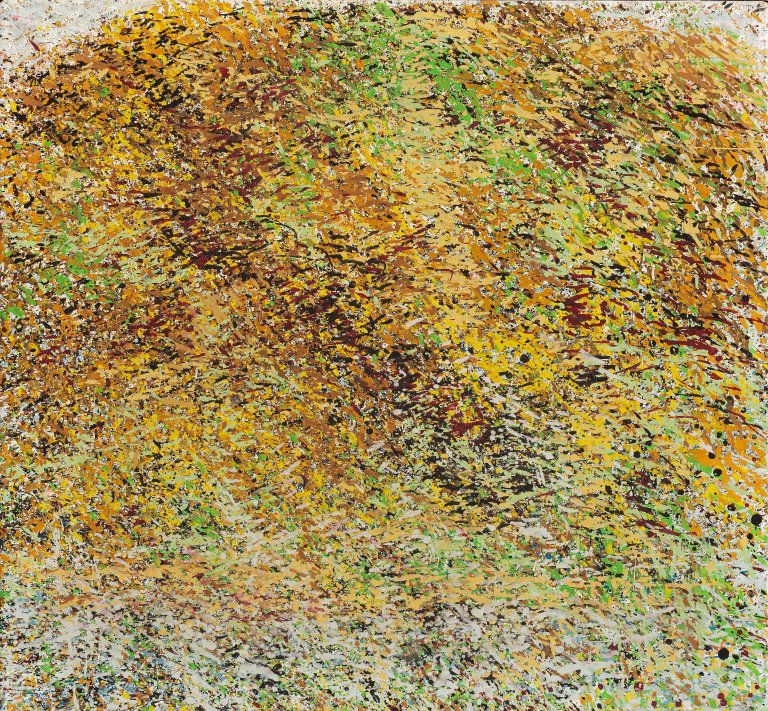 Auf diesem Bild ist das folgende Kunstwerk zu sehen: Gerda Lepke. „Elbuferhänge im April“. 1983.
