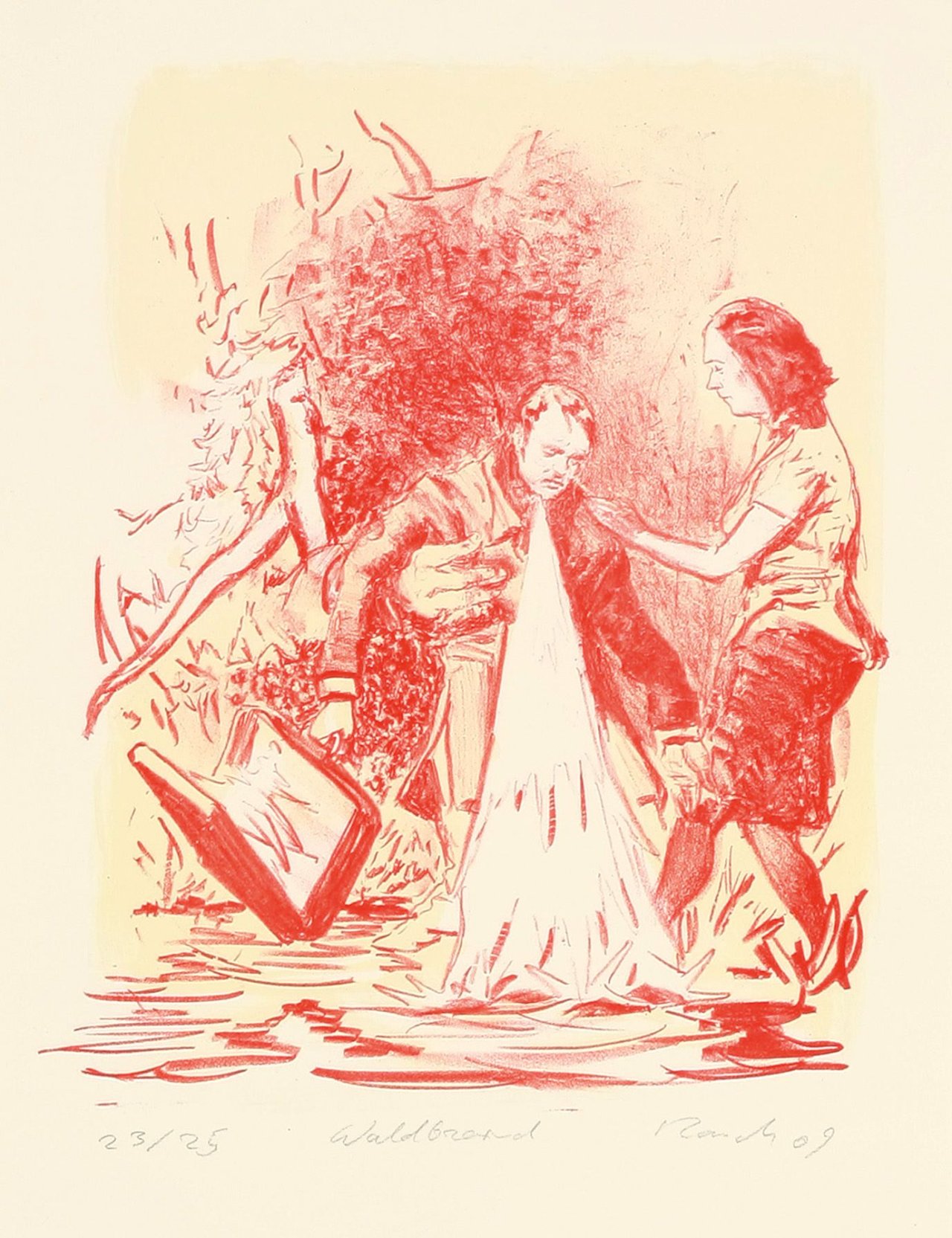 Auf diesem Bild ist das folgende Kunstwerk zu sehen: Neo Rauch. „Waldbrand“. 2009.