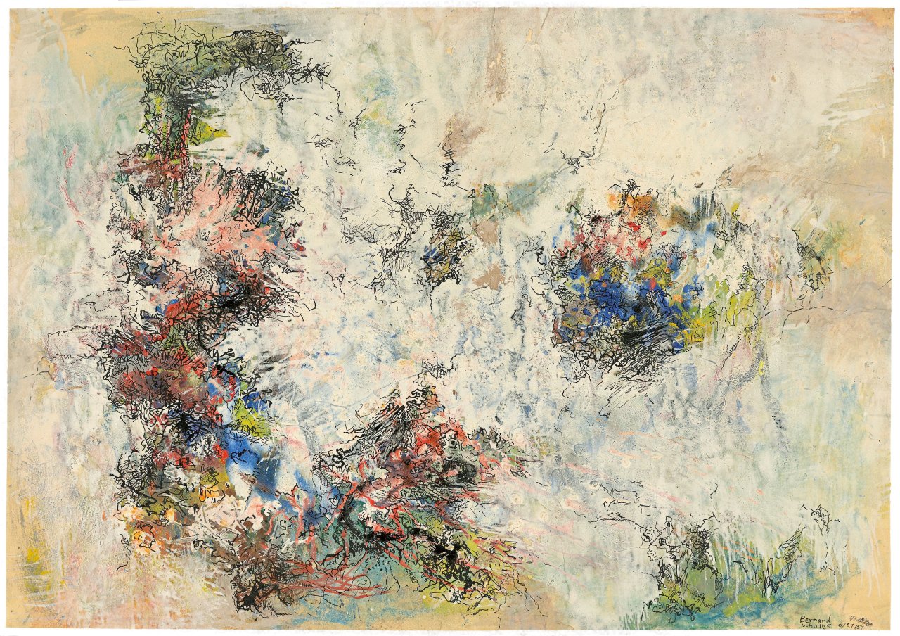 Auf diesem Bild ist das folgende Kunstwerk zu sehen: Bernard Schultze. „6/21/57“. 1957.