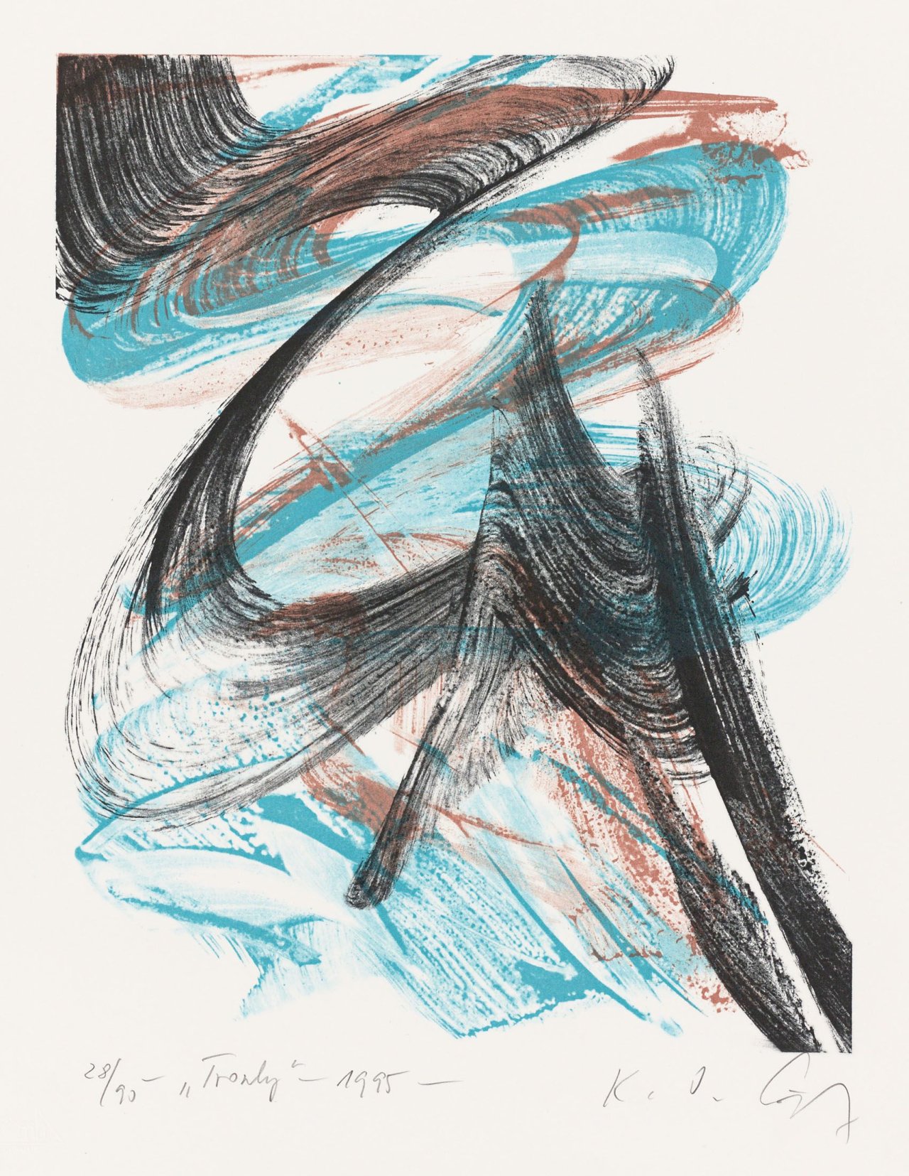 Auf diesem Bild ist das folgende Kunstwerk zu sehen: Karl Otto Götz. „Tronly“. 1995.
