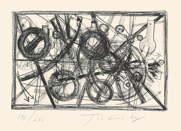 Auf diesem Bild ist das folgende Kunstwerk zu sehen: Jean Tinguely. Maschinenräder. 1972.
